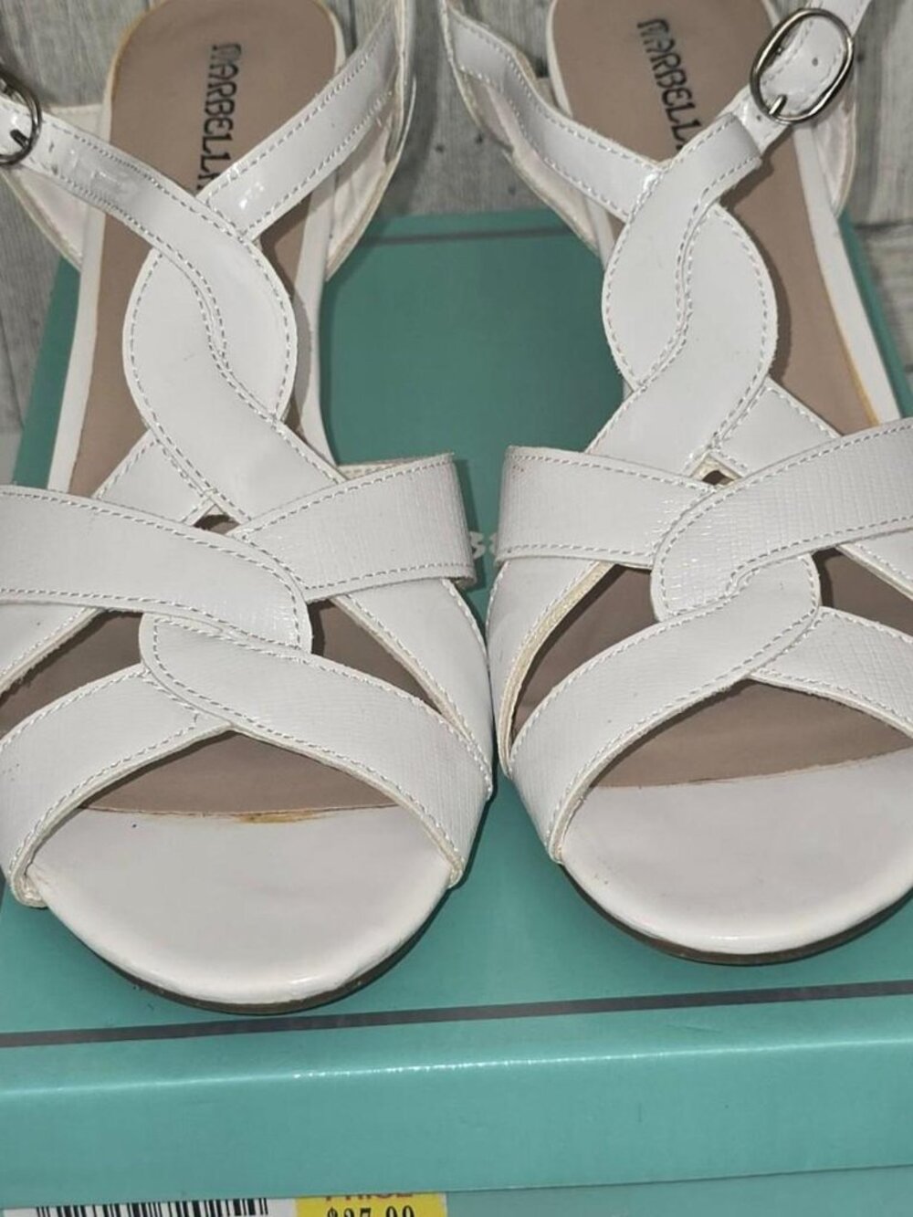 White leather Marbella Sandals